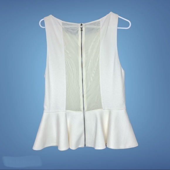 Alice + Olivia Employed Peplum Blouse Cream - Picture 3 of 6